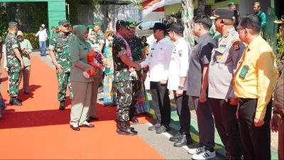 Perkuat Sinergitas, Bupati Soppeng Bersama Forkopimda Sambut Kedatangan Pangdam XIV/Hasanuddin