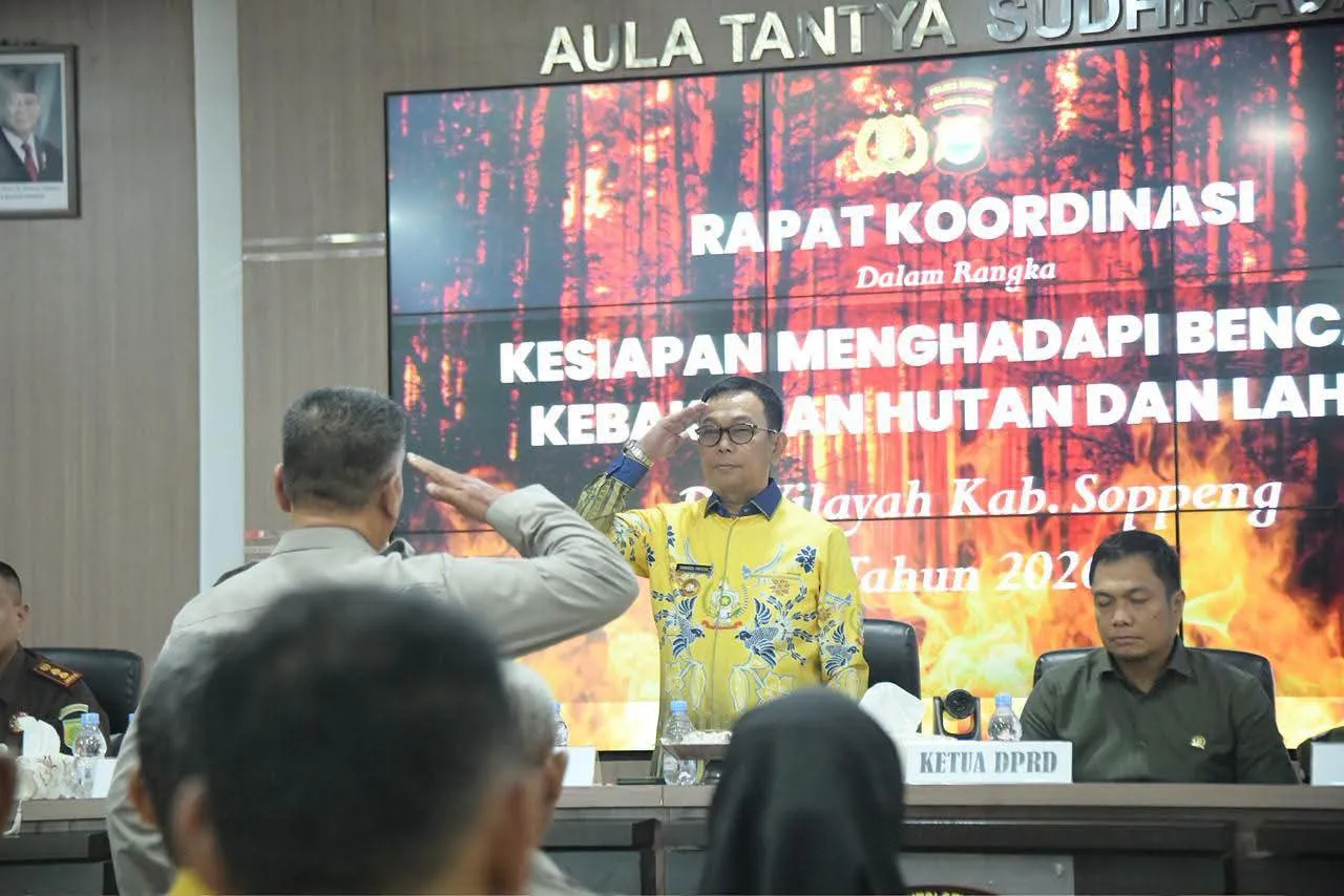 Soppeng Perkuat Sinergi Lintas Sektor Hadapi Ancaman Karhutla, Bupati Tekankan Pencegahan Dini
